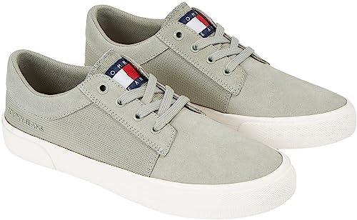 Tommy Jeans Damen Vulcanized Sneaker Lace Up Schuhe, Mehrfarbig (Faded Willow), 37