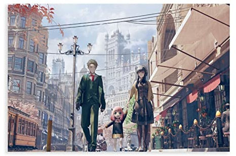 FISH DRAGATE Spy × Family Anime Poster 14 Leinwand Poster Schlafzimmer Dekor Sport Landschaft Büro Zimmer Dekor Geschenk Rahmen Stil 30 x 45 cm