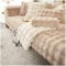 AWAV Thick Rabbit Plush Sofa Cover Sofa Slipcover Corner, 3/2/1/4 Seater Universal Couch Cover Anti-rutsch Sofaüberwurf, Sofahusse Sofa überzug Ecksofa, Sofaschoner für Hunde (Khaki,70x150cm)