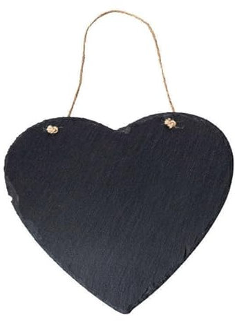 Schiefer-Herz Hänger 25 cm. Schieferherz zum Hängen und Beschriften. Steinherz Hochzeit Geschenk Dekoration