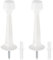 sourcing map Door Stoppers, 2Pcs - Zinc Alloy Solid Rigid Door Stop with Screws & Expansion Tube, Door Stopper with Soft Rubber Tip for Protect Wall, Door (White)