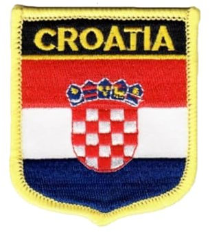 Ruoming 1 x Aufnäher mit Kroatien-Flagge, zum Aufbügeln oder Aufnähen, bestickt, taktisch, Militär, National, Kroatien