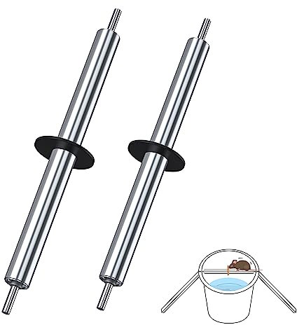 Humane Mausefalle, Eimer mit Rollscheit, kein Töten, automatische Freigabe für Mäuse und Ratten, wiederverwendbar, für drinnen und draußen, 2 Stück