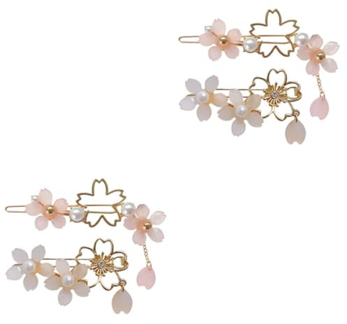 POPETPOP 4pièces Barrette Fleur De Cerisier Accessoire De Cheveux Élégant Pour Femmes Pour Mariage Et Occasions Spéciales
