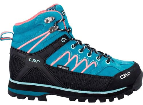 CMP Damen Moon Mid Wmn Trekking Wp Walking Shoe, Teal Red Fluo, 41 EU