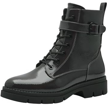 Tamaris Donna Stiefelette Vegan, Olive Patent, 37 EU