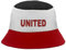 fan originals Tricolour Black White Red 'United' Text Bucket Hat S/M
