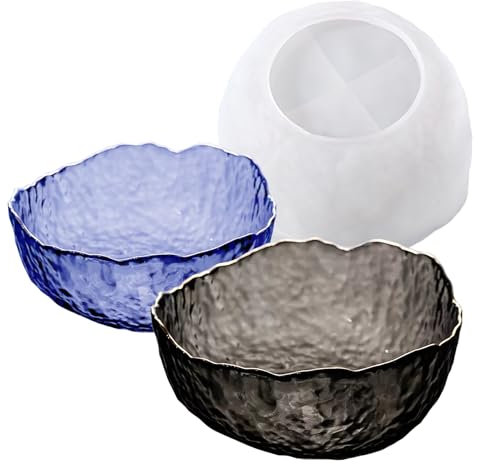 Wehous Silikonform, unregelmäßige Schale, Harzform, Aufbewahrungsbox, einzigartiger Schmuckhalter, Kerzengefäße, Form für Epoxidharz, Beton, Zement, DIY, Kunst, Handwerk, Schmuckglas, Schale