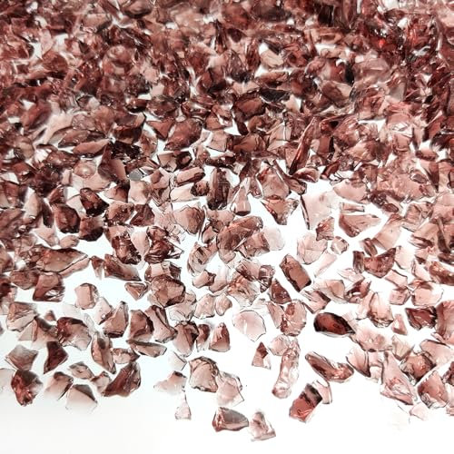 HappyFiller 1.3 LB Crushed Glass Sand Broken Pieces,Vase Fillers Candle Holder Fishbowl Stones, Succulent Terrarium Gravels,Framed Pebbles Art Crafts Project Resin Arts,Fire Pit,Purple