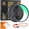 K&F Concept 55MM UV Filter - HD Ultraviolet Filters Scratch-resistant Lens Protector Protection Filters with Lens Cap Cleaning Cloth for DSLR Cameras (Nano-X Series)