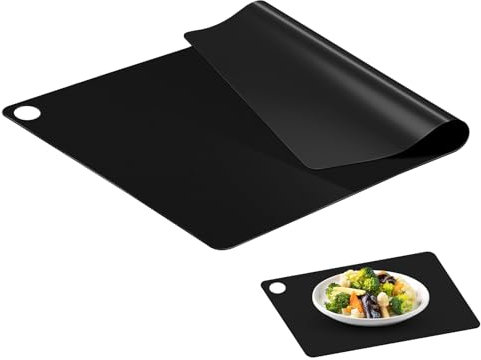 Tapis en silicone résistant à la chaleur et antidérapant, tapis multifonction pour cuisine, bricolage et résine époxy, imperméable et anti-adhésif, 35 x 25 cm, noir