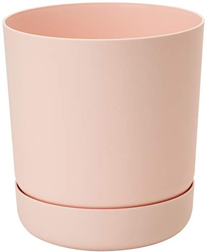 Home Garden Ornaments Plant Pots Indoor – Classy Indoor Plant Pot with Drainage Holes, Saucer and Reservoir, Self Watering Flower Pots (Diameter: 17cm, Colour: Pink)