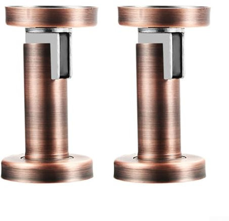 Silent Magnetic Door Stop, Soft Catch Design, Stainless Steel, 2 Pack (red bronze)