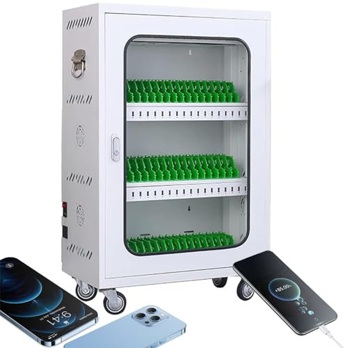 HENGCMM 12/20/30/40/50/60-Slot Cell Phone Smartphone Charging Station Lockers Slot Box Cellphone Charging Station Combination Lock Mini Storage for Schools, Hotels, and Offices,60slots