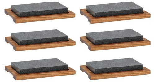 kela Heißer Stein-Set - Granit - Akazienholz - 16 x 24 cm - 12-teilig