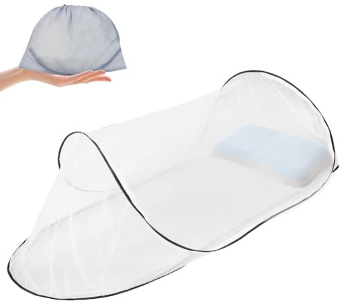 Moustiquaire Pop Up - Moustiquaire de voyage - Pour lit simple - Pour lit simple - Pour l'extérieur - 200 x 100 x 70 cm
