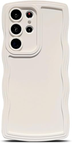 miyonsin Hülle für Honor 8X, Niedliche lockige Wellen Rahmenform Muster Silikon Handyhülle, Flexible TPU Silikonhülle für Frauen Mädchen, Stoßfeste Schutzhülle für Honor 8X, Weiß