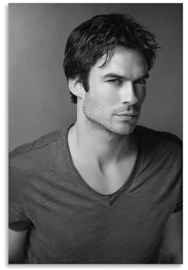 YKNBDXT Poster mit Ian-Schauspieler Somerhalder Star Damon Salvatore für Schlafzimmer, Leinwand-Kunstdruck, Raumkunst, Dekor-Poster, 20 x 30 cm, ungerahmter Stil