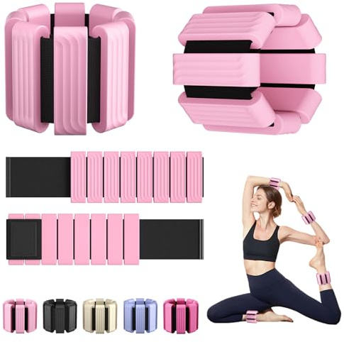 Wrist Ankle Weights for Women Men, Wearable Strong Arm & Leg Weights Set of 2(1LB Each), Adjustable Ankle Weights for Pilates, Walking, Running, Yoga, Workout, Gym