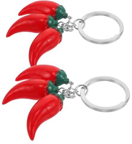 FRCOLOR 2pcs Keychain Simulation Food Collectible Pendant Charm for Backpack Purse Key Chain Decoration Novelty