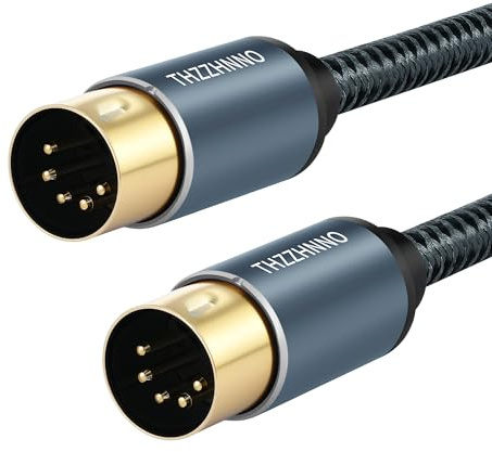 Thzzhnno MIDI-Kabel, Stecker auf Stecker, 5-polig, MIDI-Kabel, 1,8 m, kompatibel mit elektronischem Klavier, elektronischer Trommel