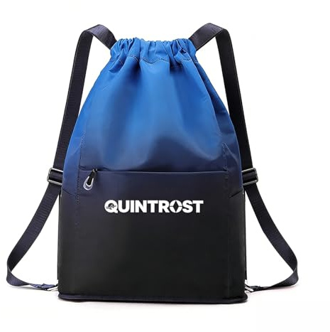 Quintrost Mochilas de Cuerdas Impermeable Bolsa de Deporte, Gran Capacidad Nylon Mochila de Gimnasio con Cordón para Hombre Mujer, Gym Bag de Cincha para Escolar, Senderismo, Casual, Viaje, Playa