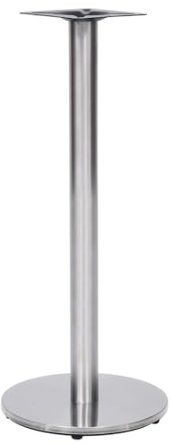 Mhdvray Pied de Table de Bistro en Acier Inoxydable Ø45x107 cm - Pied Central Robuste pour Mange-Debout, Table Haute de Bar ou Restaurant - Style Industriel Moderne - Argenté