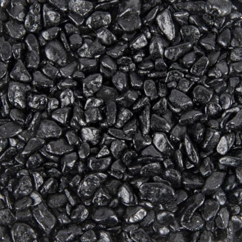 Farbige Dekosteine 5-12mm | Bunte gerundete Steine Deko | 5kg Schwarz | Farbige Dekosteine | Kreative Gestaltung | Farbsteine für Dekoration und Modellbau | Bunte Steine | Bastelmaterial