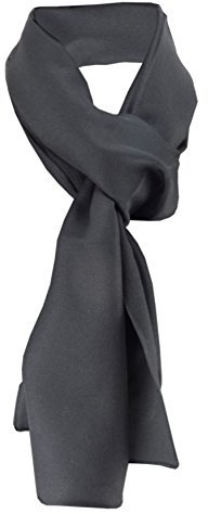 TigerTie Damen Chiffon Halstuch schwarz Uni Gr. 160 cm x 36 cm - Schal