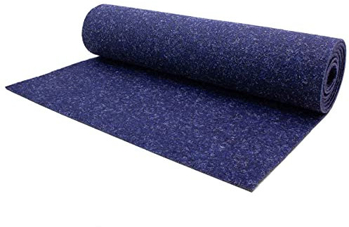 Primaflor Nadelfilz Meterware TURBO B1 – Blau, 2,00m x 4,00m, Robuster, Trittschalldämmender Teppich Bodenbelag für Wohn- und Büroräume