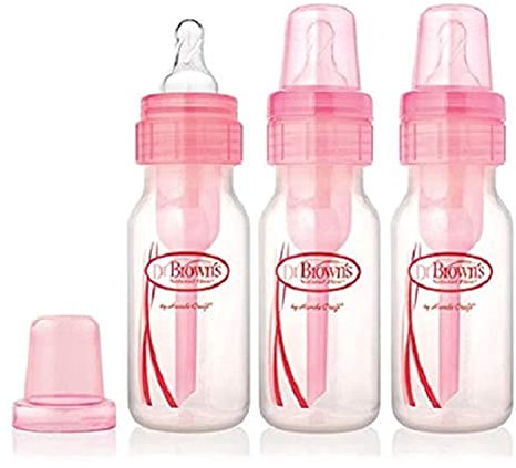 Dr. Brown's Options Narrow Pink Bottles, 3 pack, 4 ounce