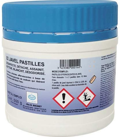 JAVEL PASTILLES EFFERVESCENTES X150