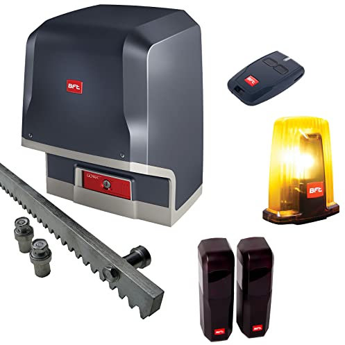 BFT Schiebetorantrieb ICARO-Ultra-Kit inkl. Handsender, Lichtschranke, 6m Zahnstange und Warnblinkleuchte