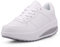Mujer Adelgazar Zapatos Sneakers para Caminar Zapatillas Aptitud Cuña Plataforma Zapatos 40 EU,Blanco
