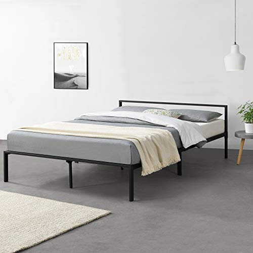 [en.casa] Bett Imatra Metallbett 140 x 200 cm Doppelbett Bettgestell aus Metall Betten Bettrahmen Stahl Schwarz