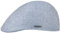Stetson Texas Linen Flatcap Schirmmütze Leinencap Sommercap Schiebermütze Damen/Herren - Made in The EU mit Schirm, Futter Frühling-Sommer - L (58-59 cm) hellblau