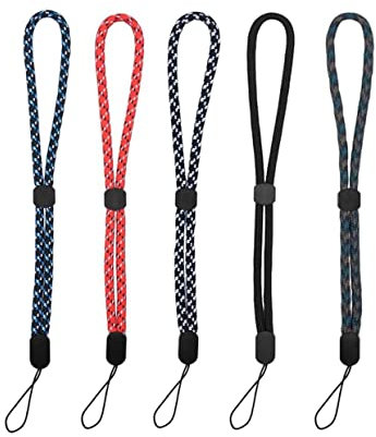 GORILLAPLANET 7 x Adjustable Hand Wrist Straps Lanyard Nylon compatible with Phone, Camera, GoPro, PSP, Flashlight, Keychains