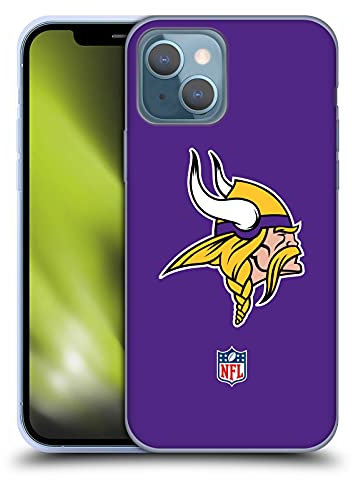 Head Case Designs Licenciado Oficialmente NFL Claro Logotipo de Minnesota Vikings Caso Funda de Gel Suave Compatible con Apple iPhone 13