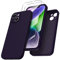 ORNARTO Compatible with iPhone 14 Plus Case 6.7 inch, with 2 Screen Protector Liquid Silicone Gel Rubber Cover [Full Body] Shockproof Protective Phone Case for iPhone 14 Plus-Elderberry Dark Purple