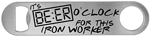 Its Beer Oclock for This Iron Worker Personalised Beer Bottle Opener Gift