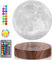 UVEHAS Magnetische schwebende Mondlampe Schwebend und drehend 3D Druck LED Mondlampe 16 Farben Modi Magnetische Levitation Lunar Nachtlichter für Haus Büro Zimmer Tischdekoration Coole Geschenke