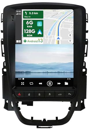 9.7 Android 14 Car Stereo Radio GPS Sat Nav Fit For Opel Astra J Vauxhall Buick Verano 2009-2015- GPS/Carplay/DSP - Free Rear Camera & Mic- Support DAB/SWC /4G/ WiFi/BT5.0/RDS-6G+128G