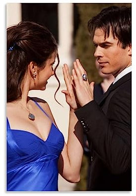 The Vampire Diaries Leinwandposter, Motiv: Elena Damon (1), dekoratives Gemälde, Leinwand, Wandposter und Kunstdruck, moderne Familienschlafzimmer-Dekoration, Poster, 30 x 45 cm