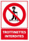 Panneau Trottinettes Interdites Pvc 1 Mm - 150 X 210 Mm Signalisation Rectangulaire Prépercée Avec Kit De Fixation Fabrication Française