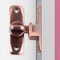 Pexintek Petit Verrou de Porte Coulissante à 90 Degrés pour Portes IntéRieures Loquet de Portes à Ouverture Double Vintage pour Cuisine,Chambre,Salle d'éTude,Salle de Bain,Armoire(Rouge cuivré)