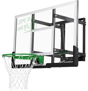 Salta Guard - Basketballbrett Wandmontage - Basketballkorb mit Dunkring - für Kinder und Erwachsene - Outdoor - Schwarz