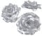 Anevous 10 Stück Künstliche Blumenköpfe, Kunstblumen Blütenköpfe Blumen Rosen Köpfe, Fake Rosen kunstblume Deko Blumen Köpfe für DIY Hochzeit Party Deko Muttertag, Zuhause Dekoration,Silber