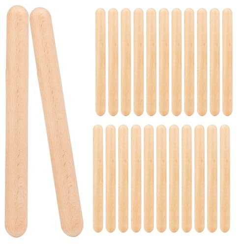 SEUICYNE 24 Stück 20cm Rhythmusstöcke Klangholz Instrument Klangstäbe aus Holz Klanghölzer für Musikunterricht, Bands, Musikergeschenke