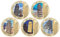 REIWAN Gedenkmünzen Schiefer Turm Von Pisa Souvenirmünzen Vergoldete Herausforderungsmünze Sammlermünze Souvenirgeschenke 5 Stück/Set