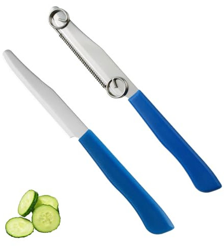 2 Stück Zaubermesser 3-in-1-Multifunktions Fruit Peeling Knife Schnelles Schneidemesser Mit Verstellbarer Feder Edelstahl Kartoffelschäler Mit Abnehmbarer Feder für Küche